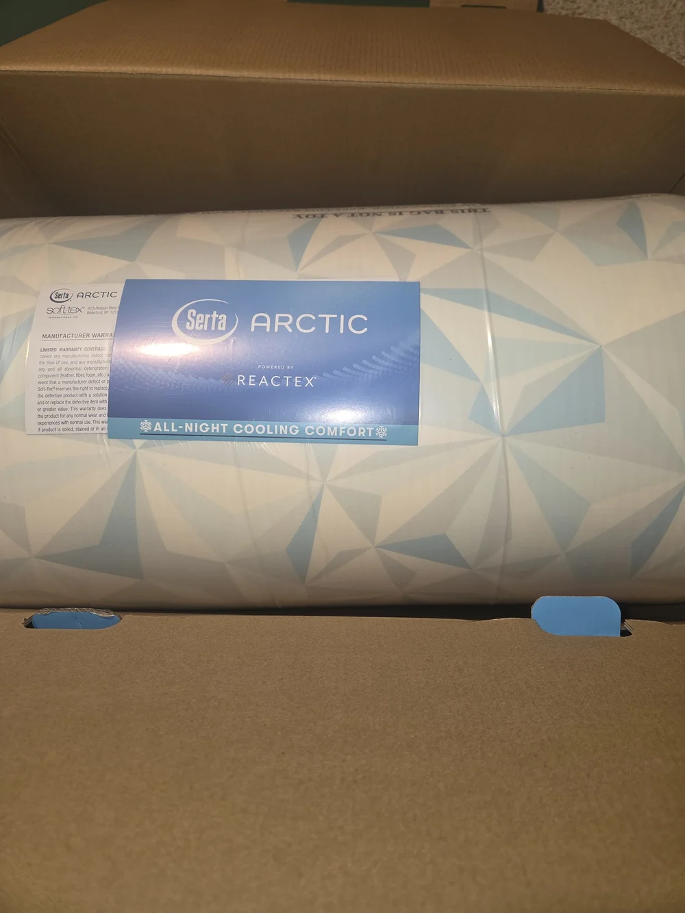 Arctic Serta 2-Inch Cooling Memory Foam Topper 25× - Blue